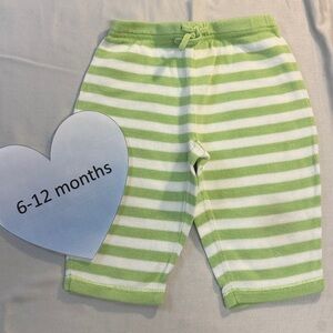 GAP - knit Green and White Striped Baby Pants